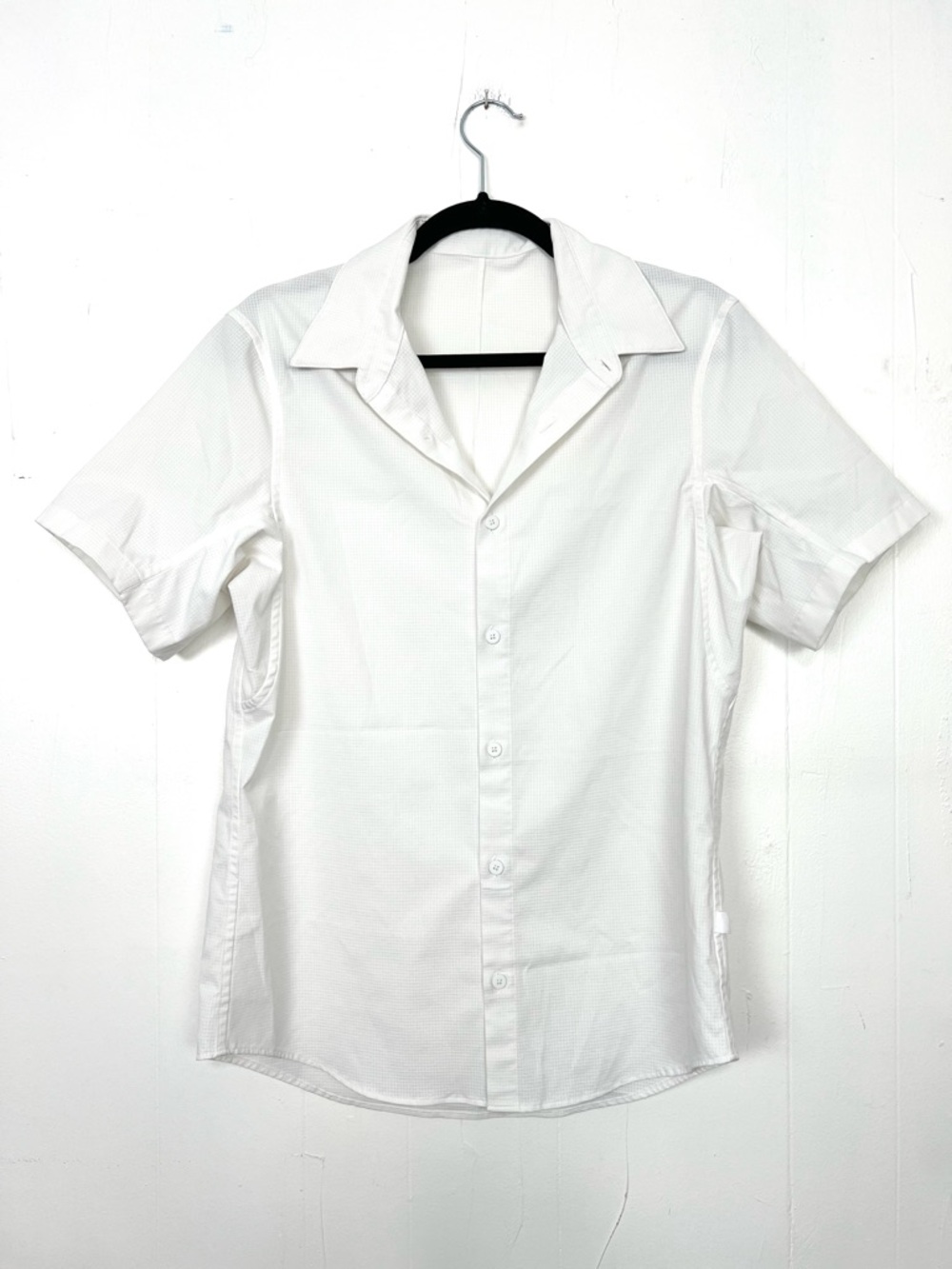 Lululemon Airing Easy Short-Sleeve Shirt White Button-Down Men's Sz Small zq - Picture 1 of 3